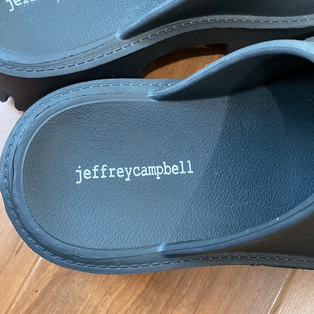 Jeffrey Campbell Black Platform Clog Mules - Picture 4 of 7